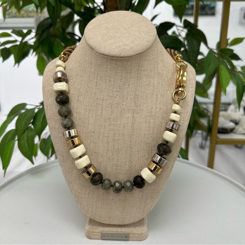 Stella & Dot Brown Rope Necklace